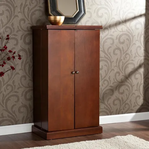 Harvey 44 × 39.25 in Brown Rectangle Cabinet Bar