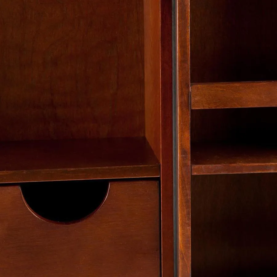 Boston Loft Furnishings Harvey 44-in x 39.25-in Brown Rectangle Cabinet Bar, photo 4 of 8
