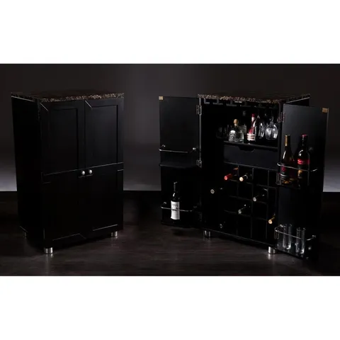 Grapevine 24 × 40 in Black Rectangle Cabinet Bar