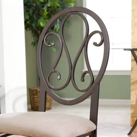 Set of 4 Lucianna Microfiber Upholstered Side Chair (Metal Frame)