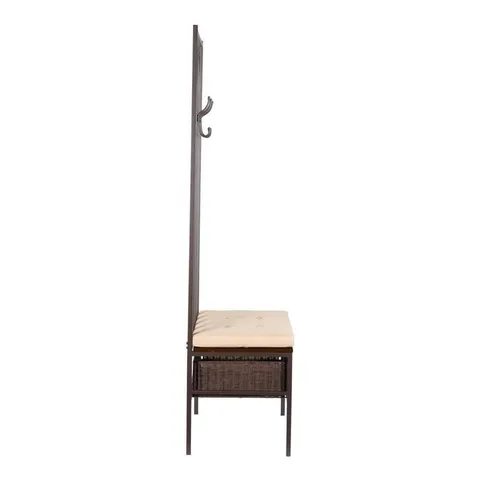 Thora Dark Brown 8-Hook Coat Stand
