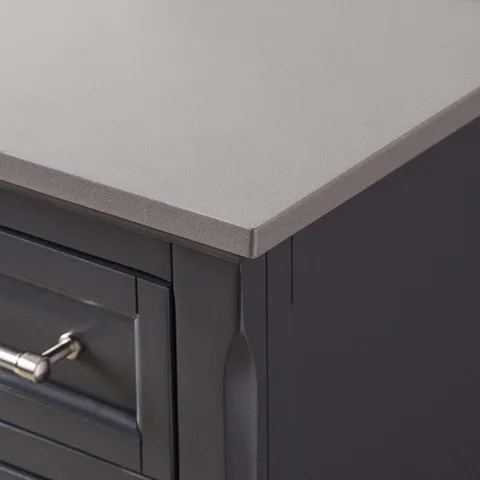 Roveland 48-in Dark Gray Single Sink Bathroom Vanity with Dark Gray Engineered Stone Top