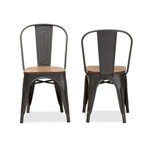 Set of 2 Henri Contemporary Parsons Chair (Metal Frame)