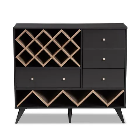 Savino Wine Cabinet- Charcoal