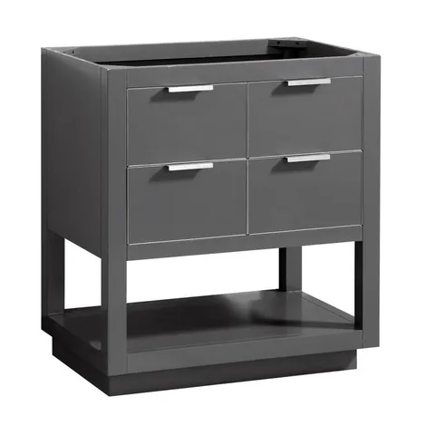 Allie 30-in Twilight Gray Bathroom Vanity Base Cabinet