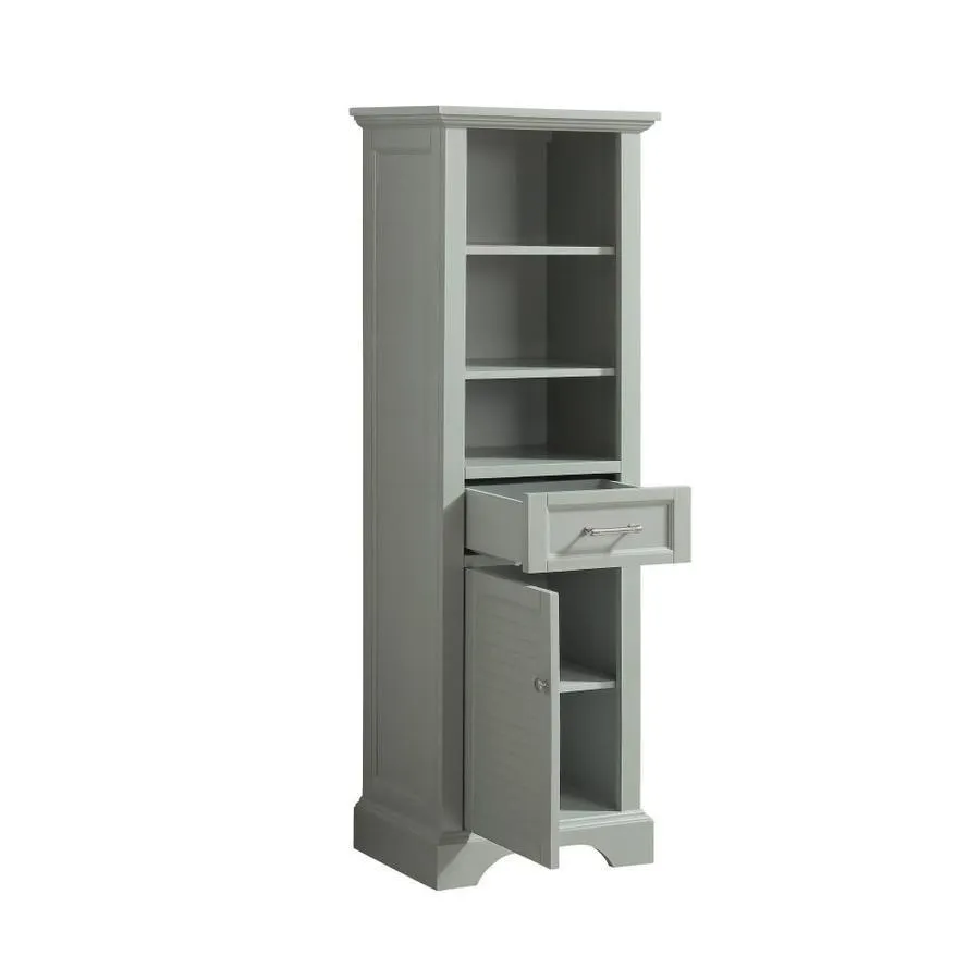 Avanity Colton 22-in W x 65-in H x 16-in D Basil Green Plywood Freestanding Linen Cabinet, photo 2 of 6