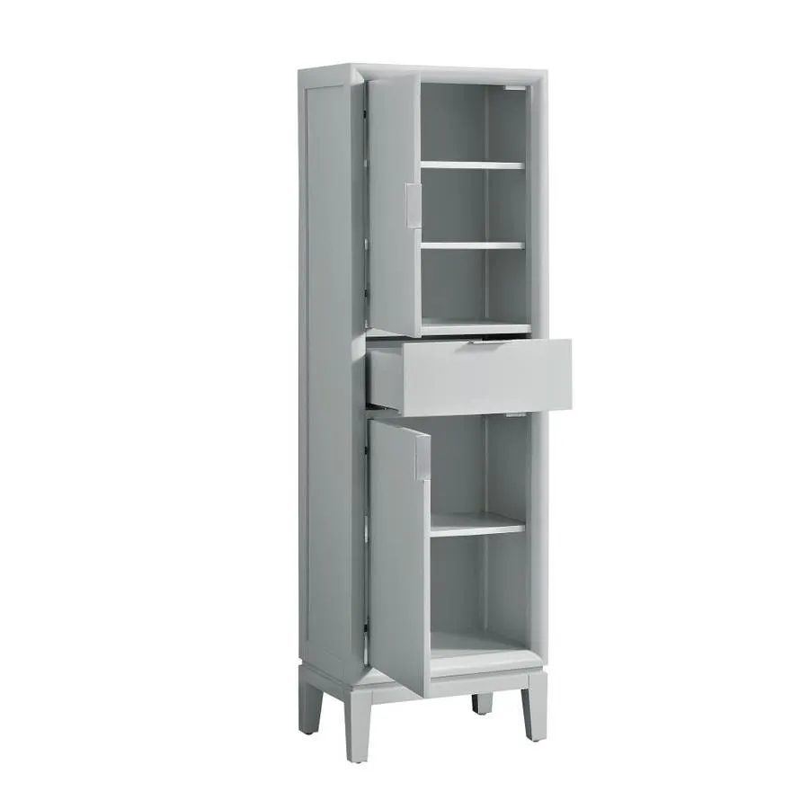 Avanity Emma 20-in W x 65-in H x 15-in D Dove Gray Plywood Freestanding Linen Cabinet, photo 3 of 9