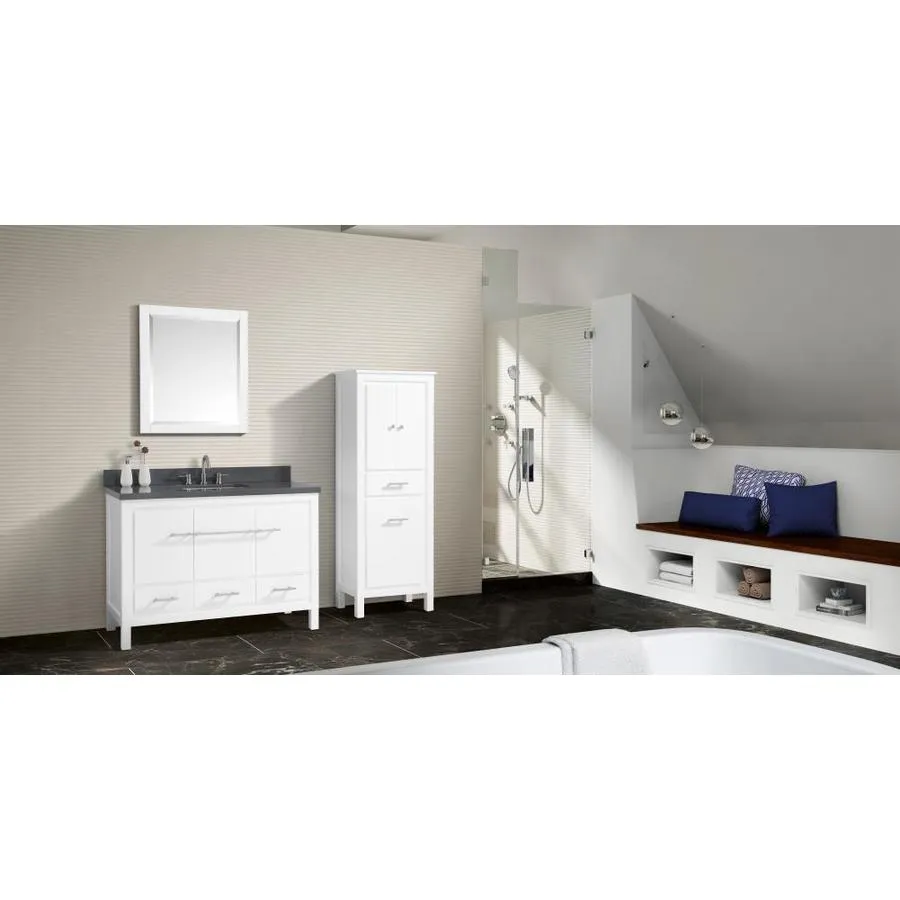 Avanity Everest White 49-in Quartz Bathroom Vanity Top with Rectangular Undermount Sink and 4-in Backsplash, photo 3 of 11
