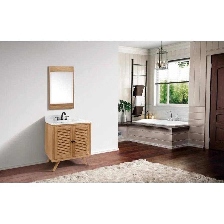 Avanity Harper 30-in Natural Teak Bathroom Vanity Cabinet, photo 3 of 12
