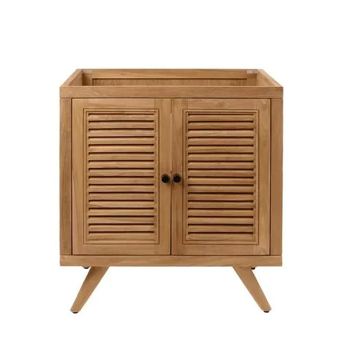 Avanity Harper 30-in Natural Teak Bathroom Vanity Cabinet, photo 4 of 12