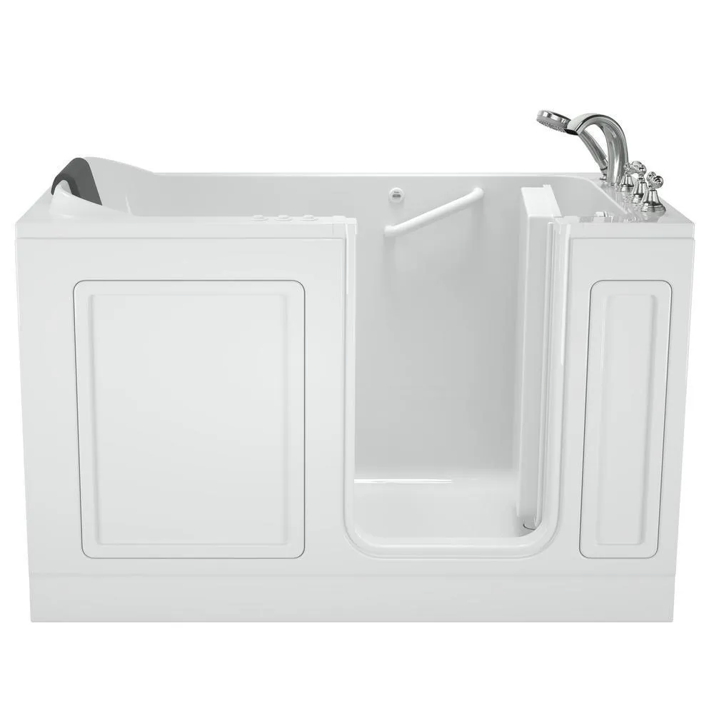 Acrylic Luxury 60 in. Right Hand Walk-In Whirlpool and Air Bathtub in White, photo 3 of 12