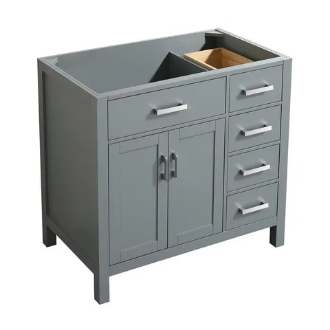 Hampton 36-in Gray Bathroom Vanity Cabinet