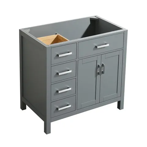 Hampton 36-in Gray Bathroom Vanity Cabinet