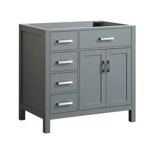 Beaumont Decor Hampton 36-in Gray Bathroom Vanity Cabinet, photo 4 of 4