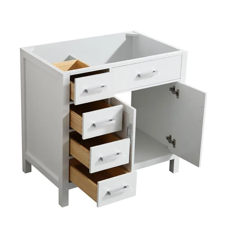 Beaumont Decor Hampton 36-in White Bathroom Vanity Cabinet, photo 2 of 4