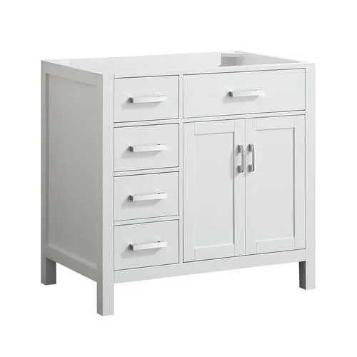 Beaumont Decor Hampton 36-in White Bathroom Vanity Cabinet, photo 4 of 4