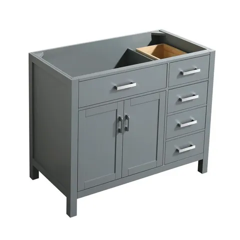 Hampton 42-in Gray Bathroom Vanity Cabinet