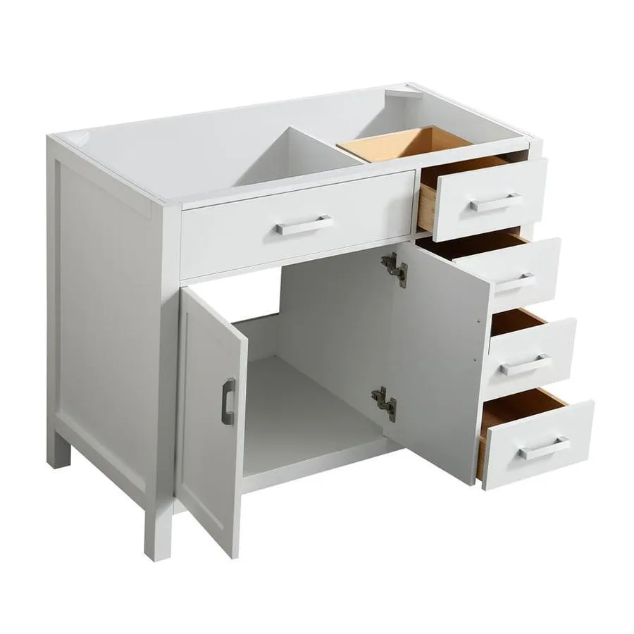 Beaumont Decor Hampton 42-in White Bathroom Vanity Cabinet, photo 2 of 4
