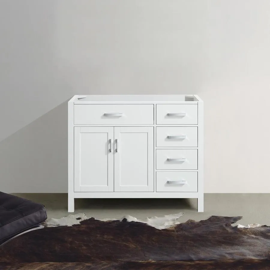 Beaumont Decor Hampton 42-in White Bathroom Vanity Cabinet, photo 3 of 4