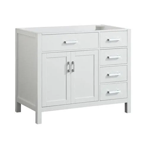 Beaumont Decor Hampton 42-in White Bathroom Vanity Cabinet, photo 4 of 4