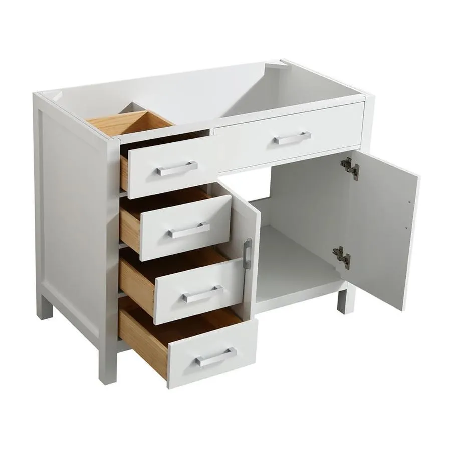 Beaumont Decor Hampton 42-in White Bathroom Vanity Cabinet, photo 2 of 4