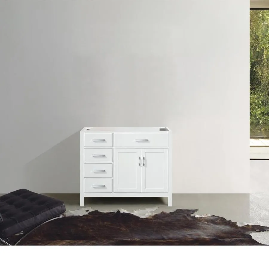 Beaumont Decor Hampton 42-in White Bathroom Vanity Cabinet, photo 3 of 4