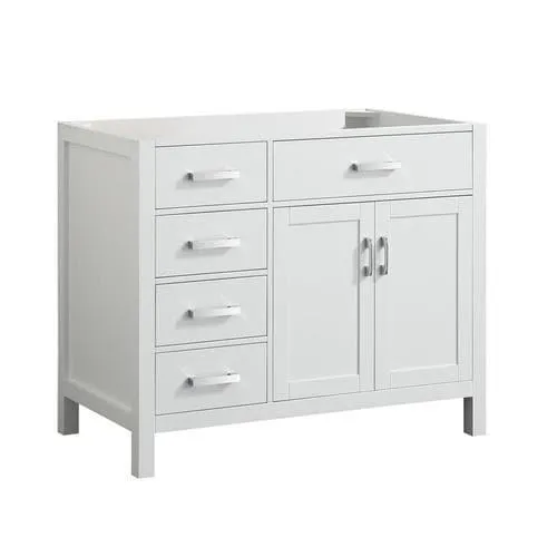 Beaumont Decor Hampton 42-in White Bathroom Vanity Cabinet, photo 4 of 4