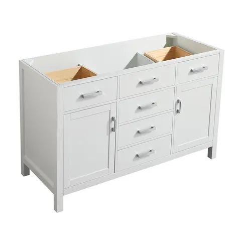 Hampton 54-in White Bathroom Vanity Cabinet