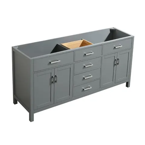 Hampton 72-in Gray Bathroom Vanity Cabinet