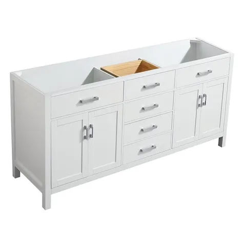 Hampton 72-in White Bathroom Vanity Cabinet