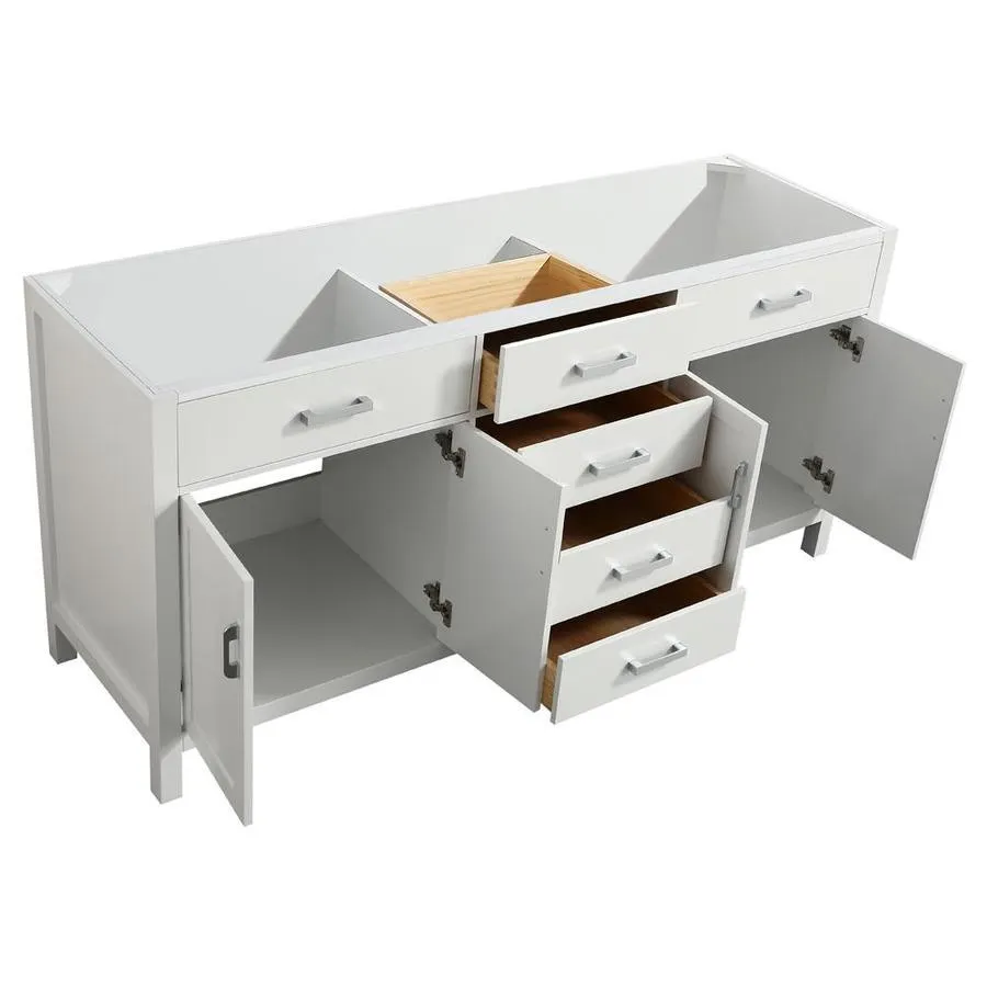 Beaumont Decor Hampton 72-in White Bathroom Vanity Cabinet, photo 2 of 4
