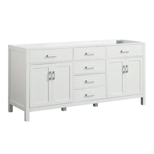 Beaumont Decor Hampton 72-in White Bathroom Vanity Cabinet, photo 4 of 4