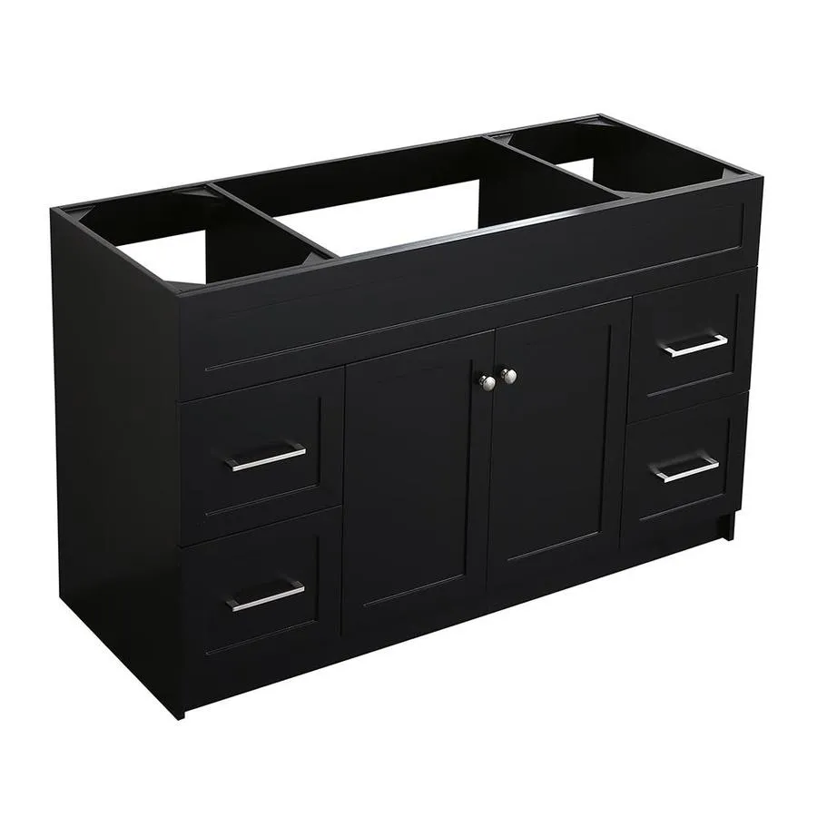 ARIEL Hamlet 54-in Black Bathroom Vanity Cabinet, photo 2 of 9