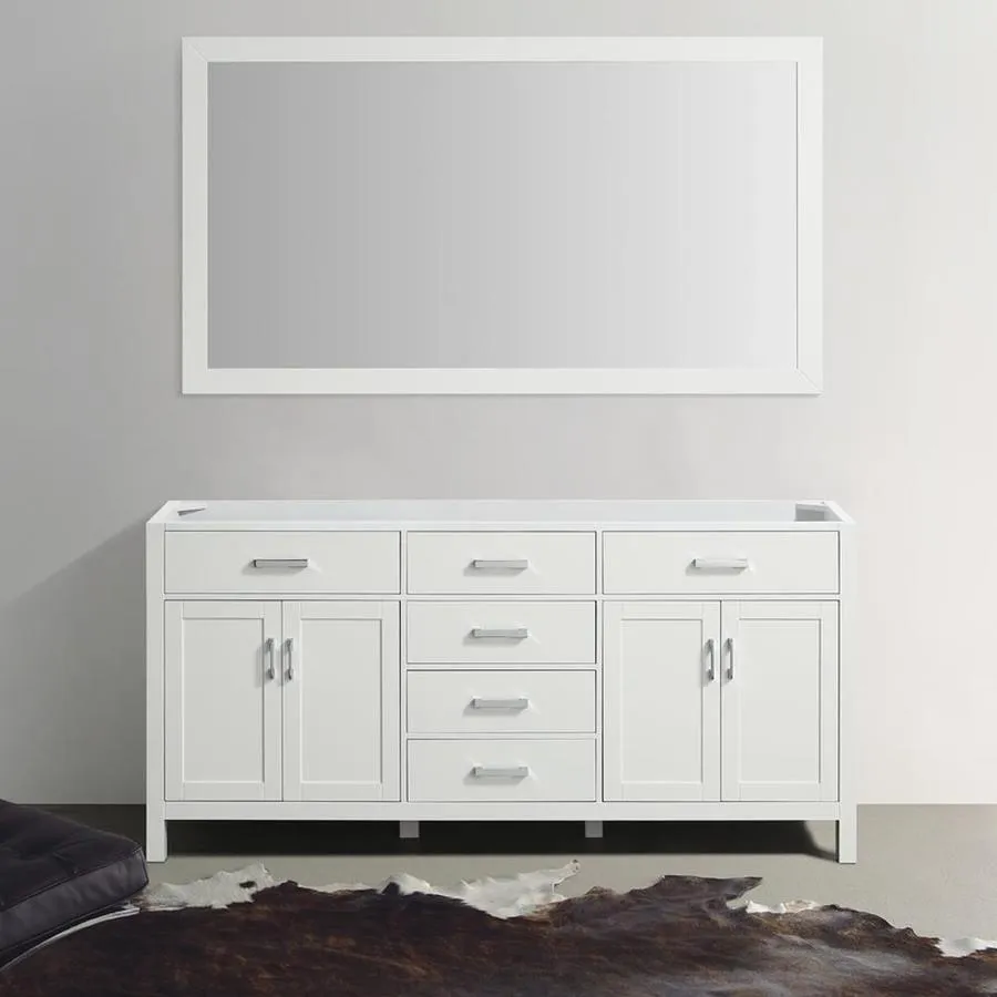 Beaumont Decor Hampton 72-in White Bathroom Vanity Cabinet (Mirror Included), photo 2 of 3