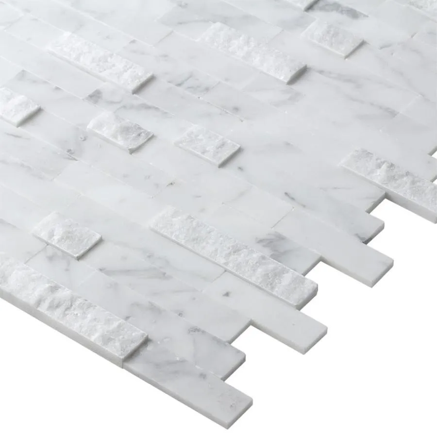Peel&Stick Mosaics Peel and Stick Stacked Travertine 12-in x 12-in Multi-Finish Natural Stone Travertine Linear Mosaic Peel & Stick Tile, photo 8 of 8