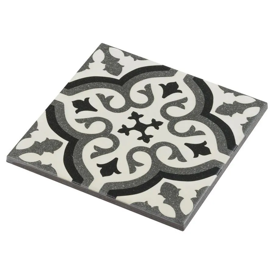 Elida Ceramica Lolita Deco Squares 6-in x 6-in Matte Porcelain Encaustic Floor & Wall Tile, photo 2 of 12
