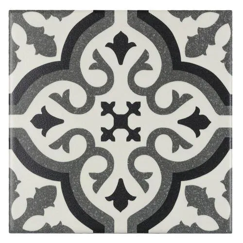 Elida Ceramica Lolita Deco Squares 6-in x 6-in Matte Porcelain Encaustic Floor & Wall Tile, photo 3 of 12