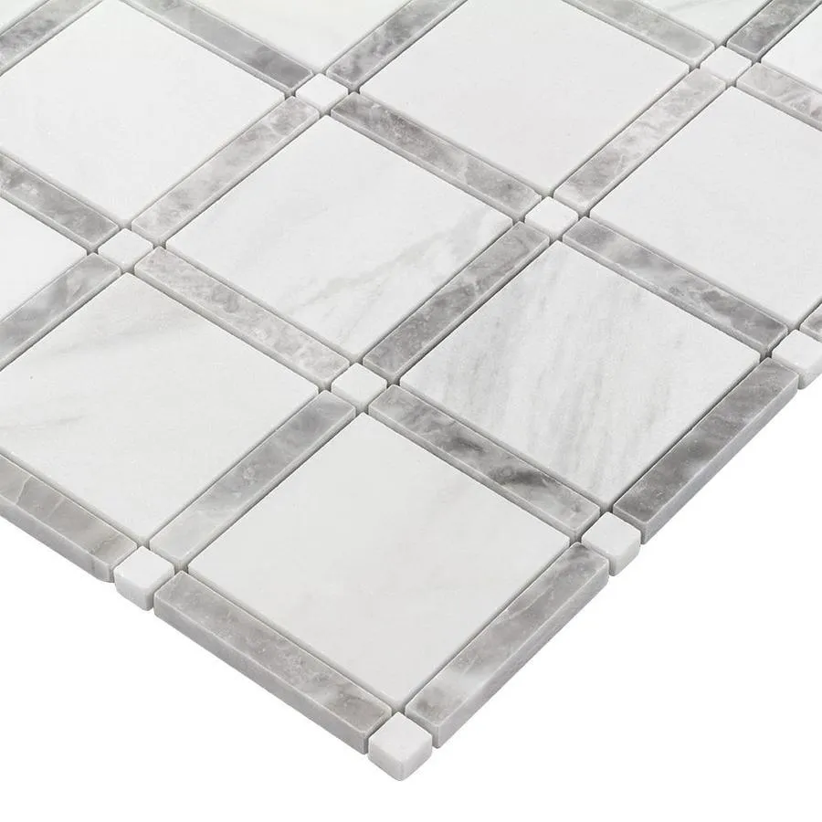 Elida Ceramica White 12-in x 12-in Honed Natural Stone Marble Uniform Squares Floor and Wall Tile, photo 2 of 11