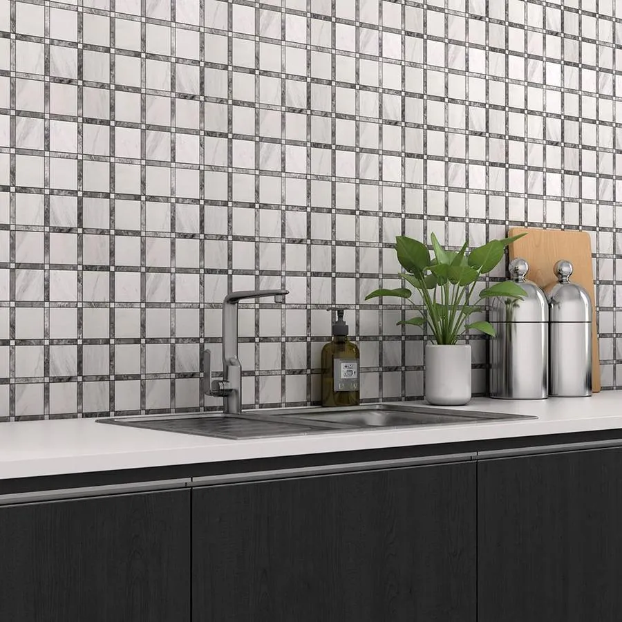 Elida Ceramica White 12-in x 12-in Honed Natural Stone Marble Uniform Squares Floor and Wall Tile, photo 3 of 11