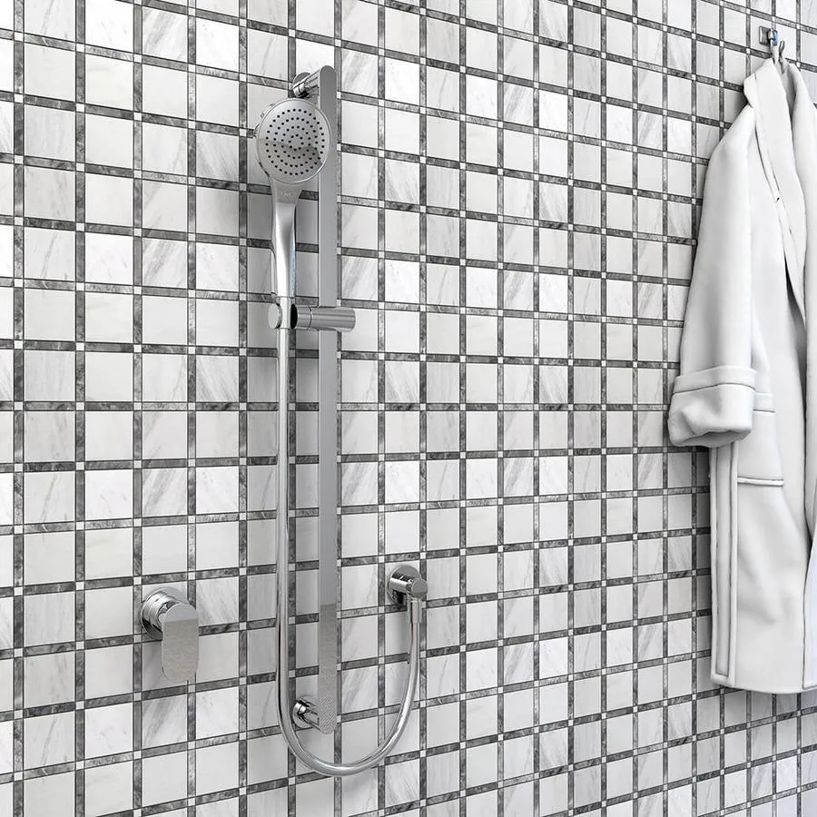 Elida Ceramica White 12-in x 12-in Honed Natural Stone Marble Uniform Squares Floor and Wall Tile, photo 4 of 11
