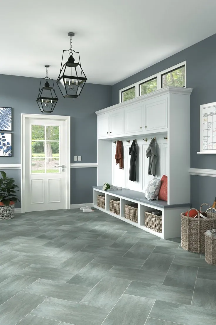 Style Selections Symphony Gray 4-mil x 12-in W x 24-in L Groutable Water Resistant Peel and Stick Luxury Vinyl Tile Flooring, photo 7 of 8