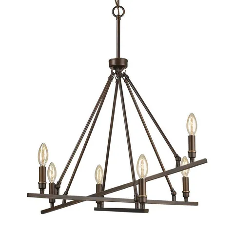 Garvin 6-Light Rubbed Bronze Modern/Contemporary Chandelier