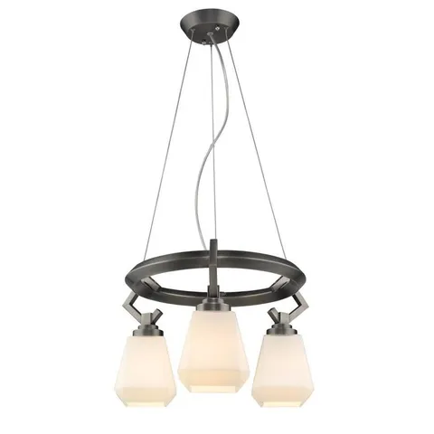 Hollis 3-Light Aged Steel Modern/Contemporary Chandelier