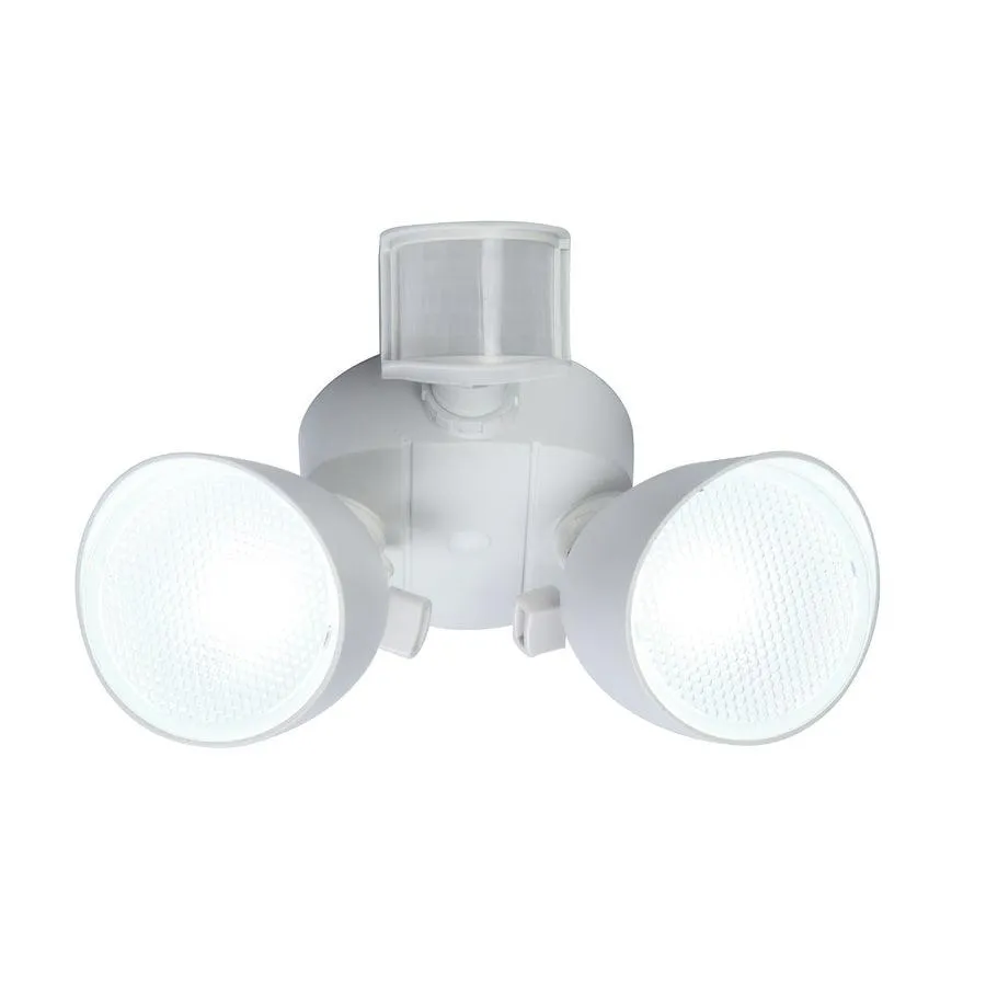 Utilitech 110-Degree 1500-Lumen White Hardwired Integrated LED Motion-Activated Flood Light with Timer, photo 3 of 4