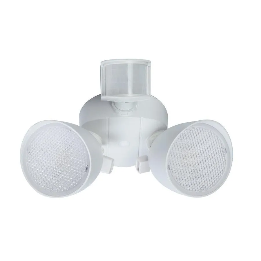 Utilitech 110-Degree 1500-Lumen White Hardwired Integrated LED Motion-Activated Flood Light with Timer, photo 2 of 4