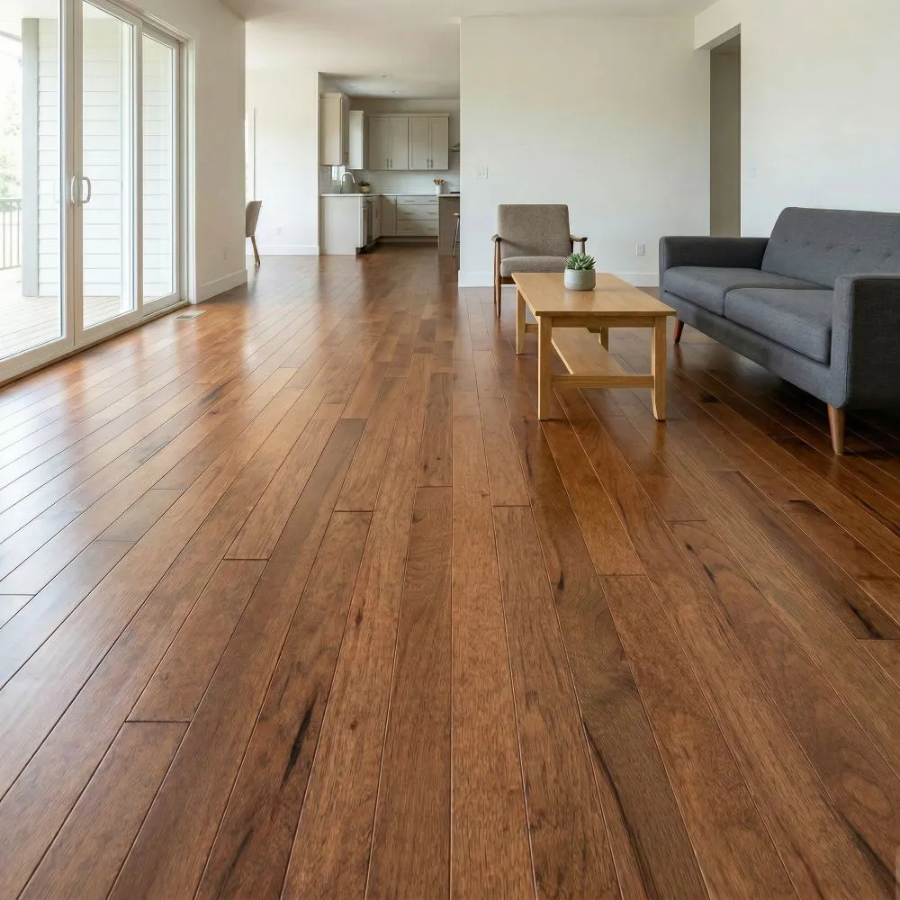allen + roth CENTURY Saddle Character Hickory 3/4-in T x 2-1/4-in W Smooth/Traditional Solid Hardwood Flooring ( 25-sq ft / Carton ), photo 2 of 2