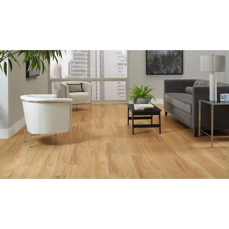 allen + roth Golden Butterscotch 5.98-in W Embossed Wood Plank Laminate Flooring, photo 7 of 9