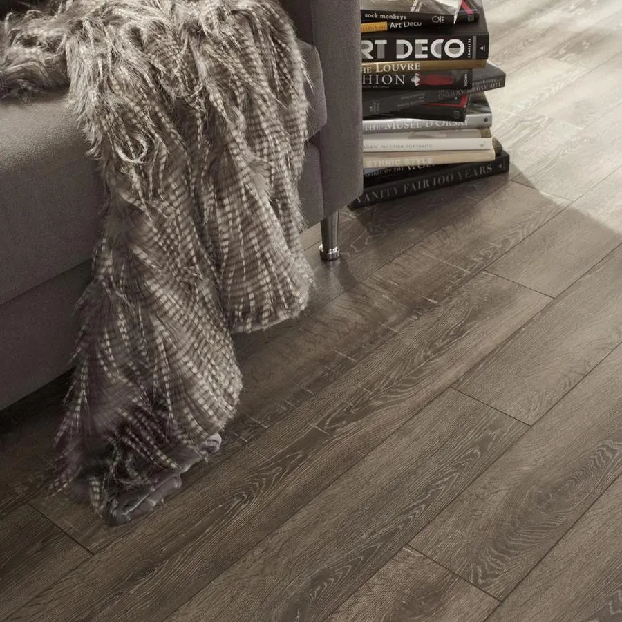 allen + roth Park Lodge Oak 6.14-in W x 47.63-in L Embossed Wood Plank Laminate Flooring, photo 4 of 9