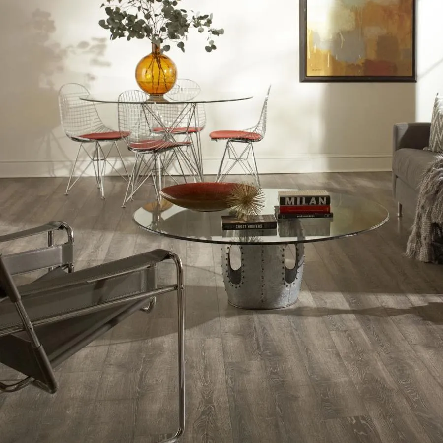 allen + roth Park Lodge Oak 6.14-in W x 47.63-in L Embossed Wood Plank Laminate Flooring, photo 8 of 9