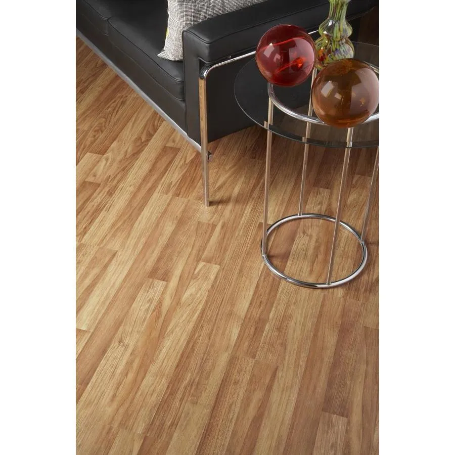 Style Selections Golden Oak 8.7-in W x 47.63-in L Embossed Wood Plank Laminate Flooring, photo 3 of 8